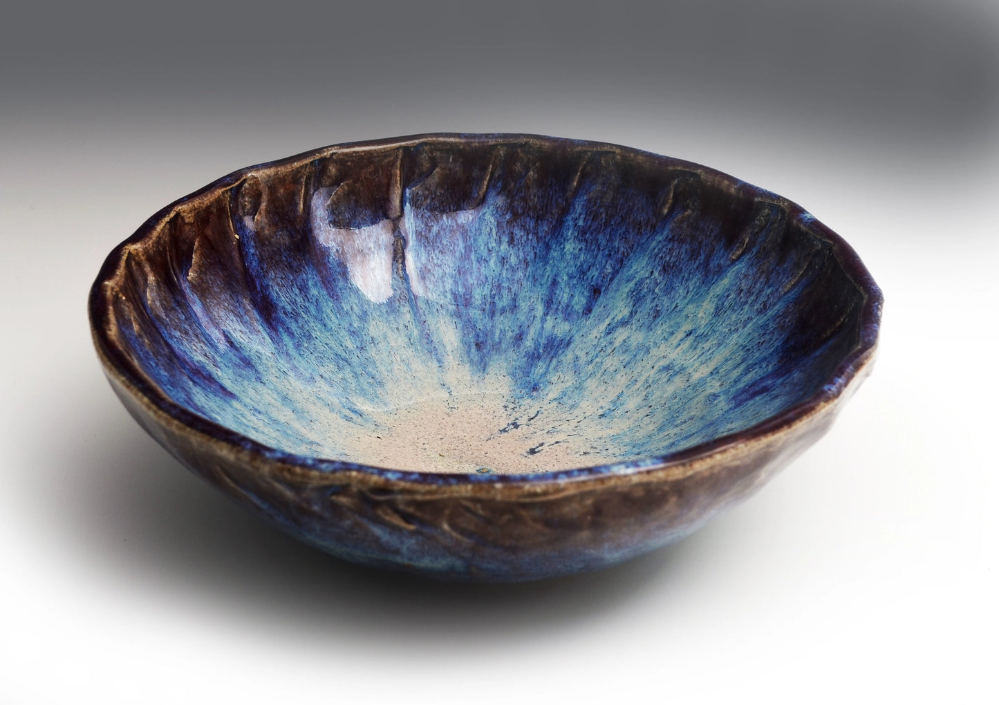 Glazed Blue Rutile Bowl