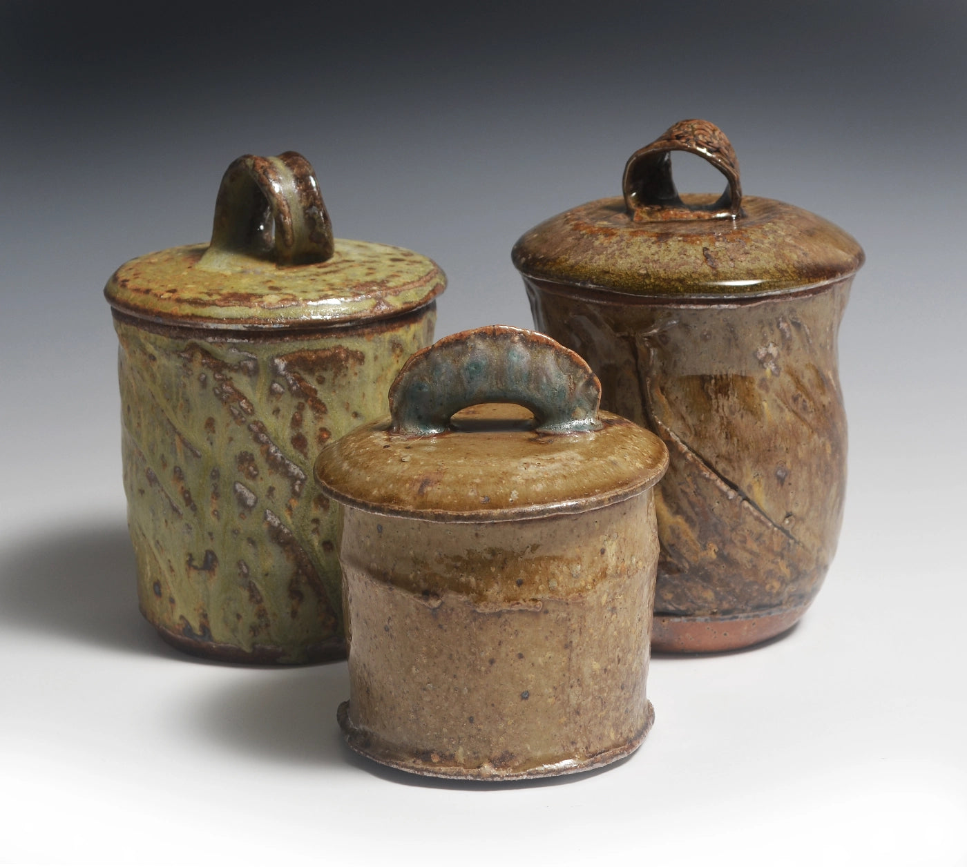 Glazed Large sugar canister (right)