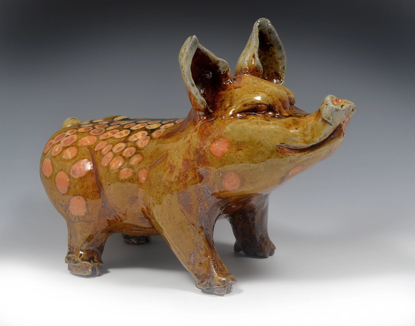 Glazed Piggie Sculpture