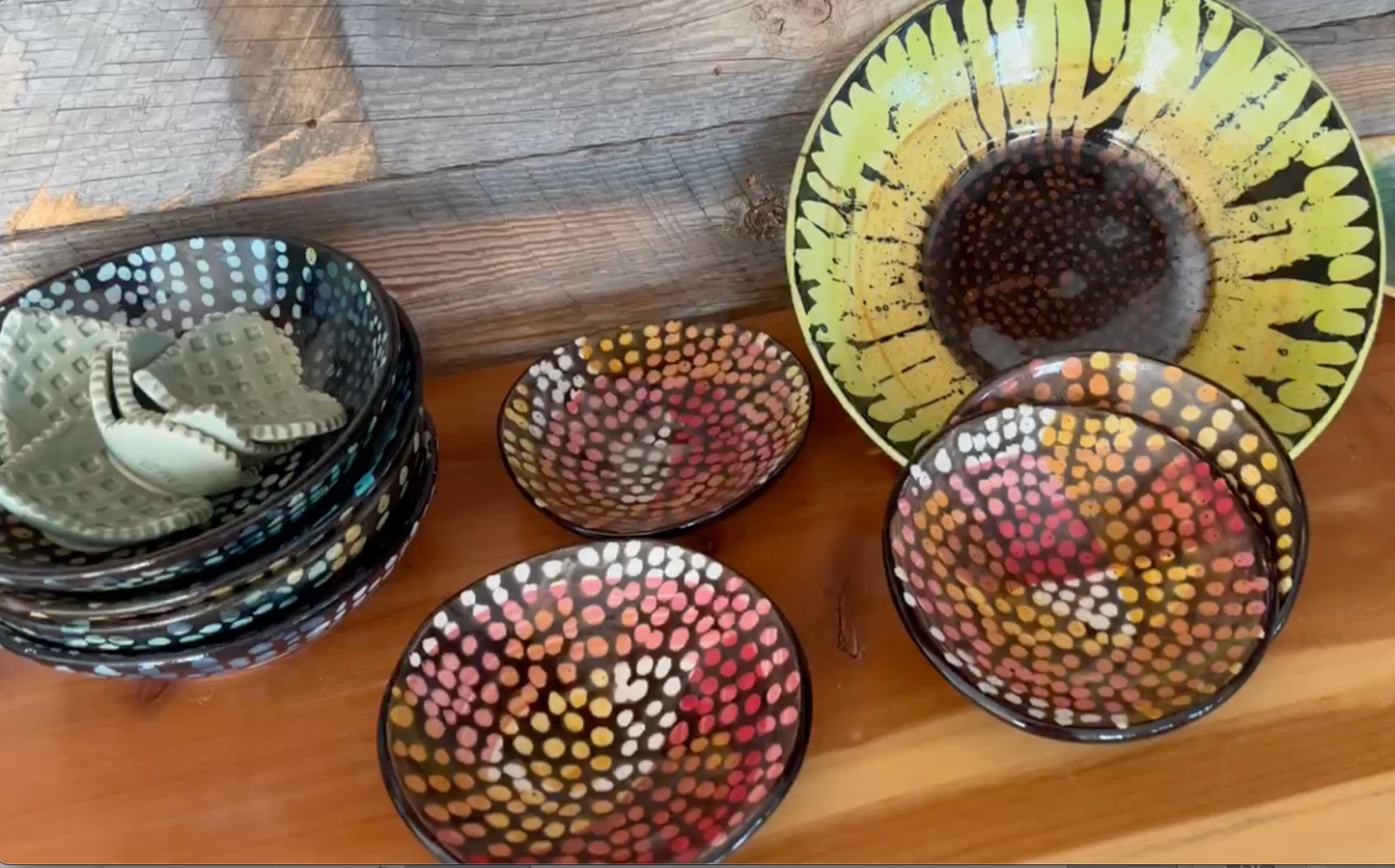 Glazed bowls and plates