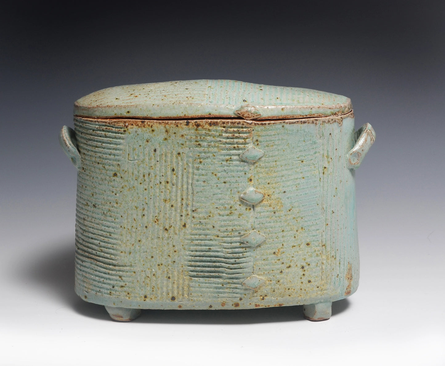 Glazed Textured Turquoise Box