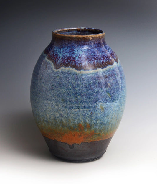 Glazed Blue Rutile Vase