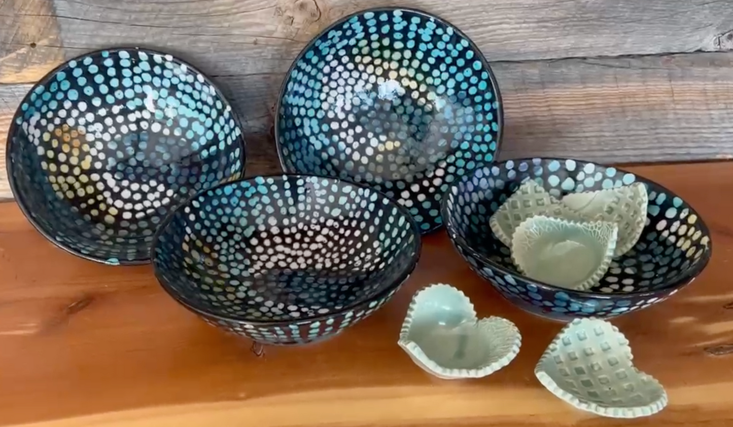 Glazed plates and bowls